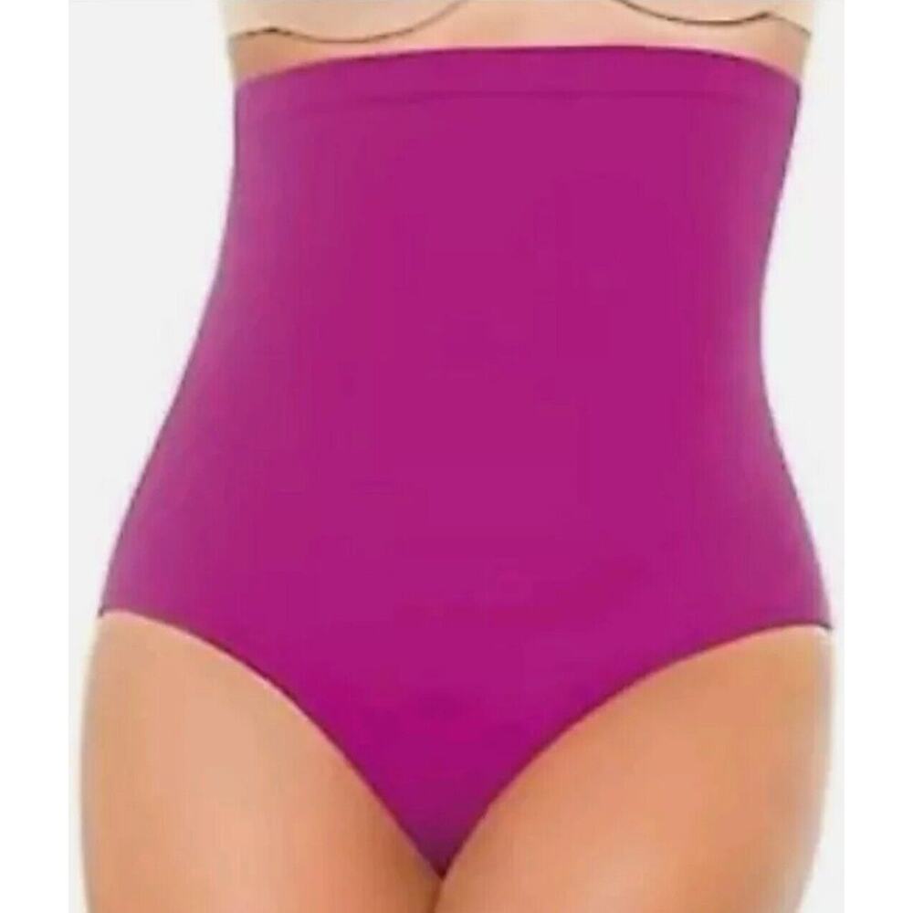Spanx Core High Rise Go Slimming Swimwear Berry Pink Bottoms Size 10 NWT